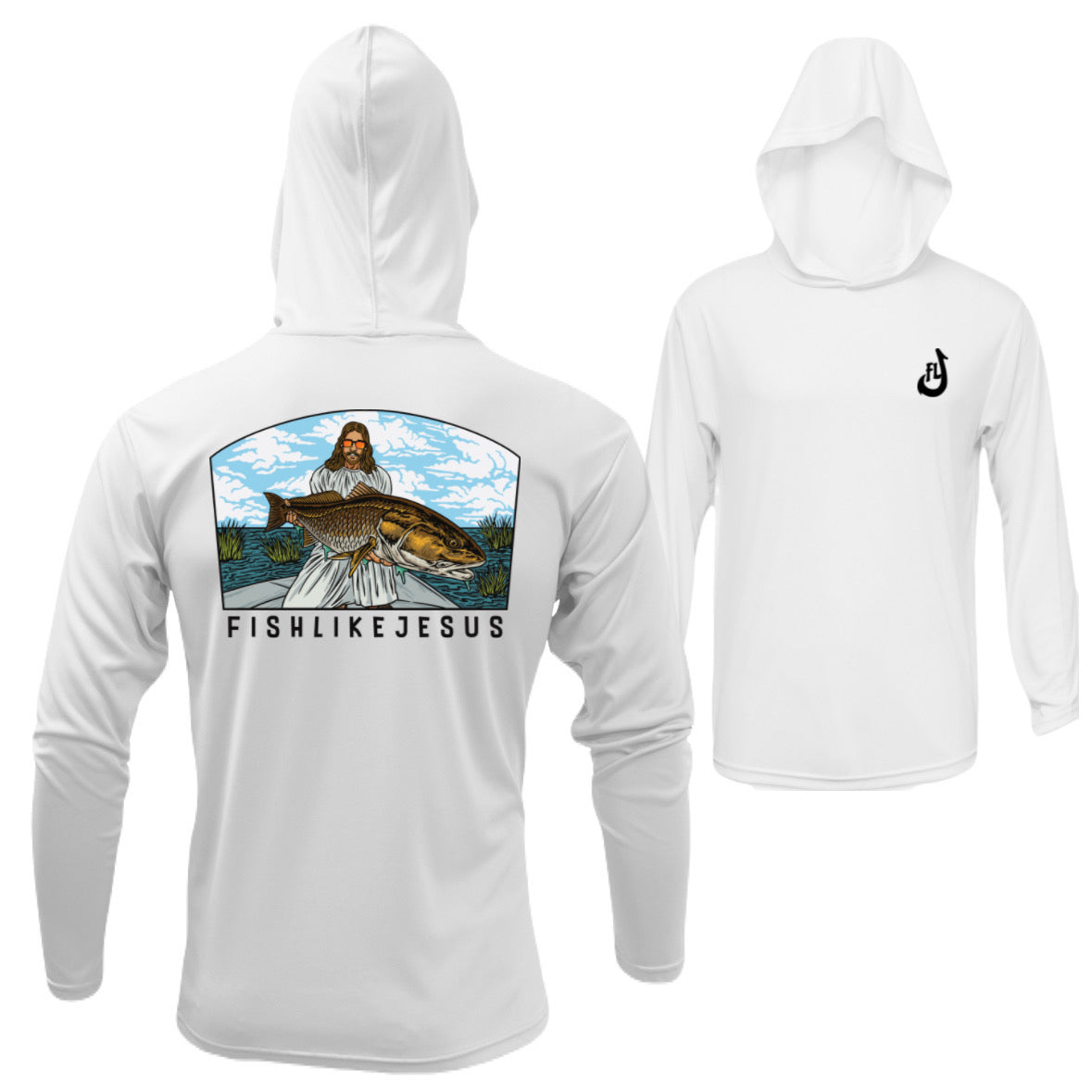 JC Redfish Hooded Long Sleeve