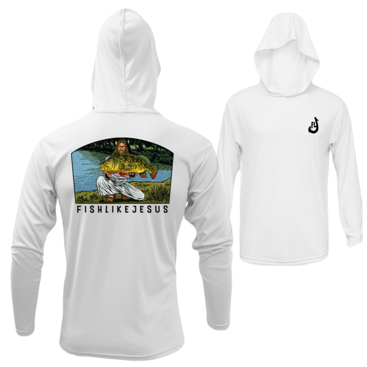 JC Peacock Bass Hooded Long Sleeve