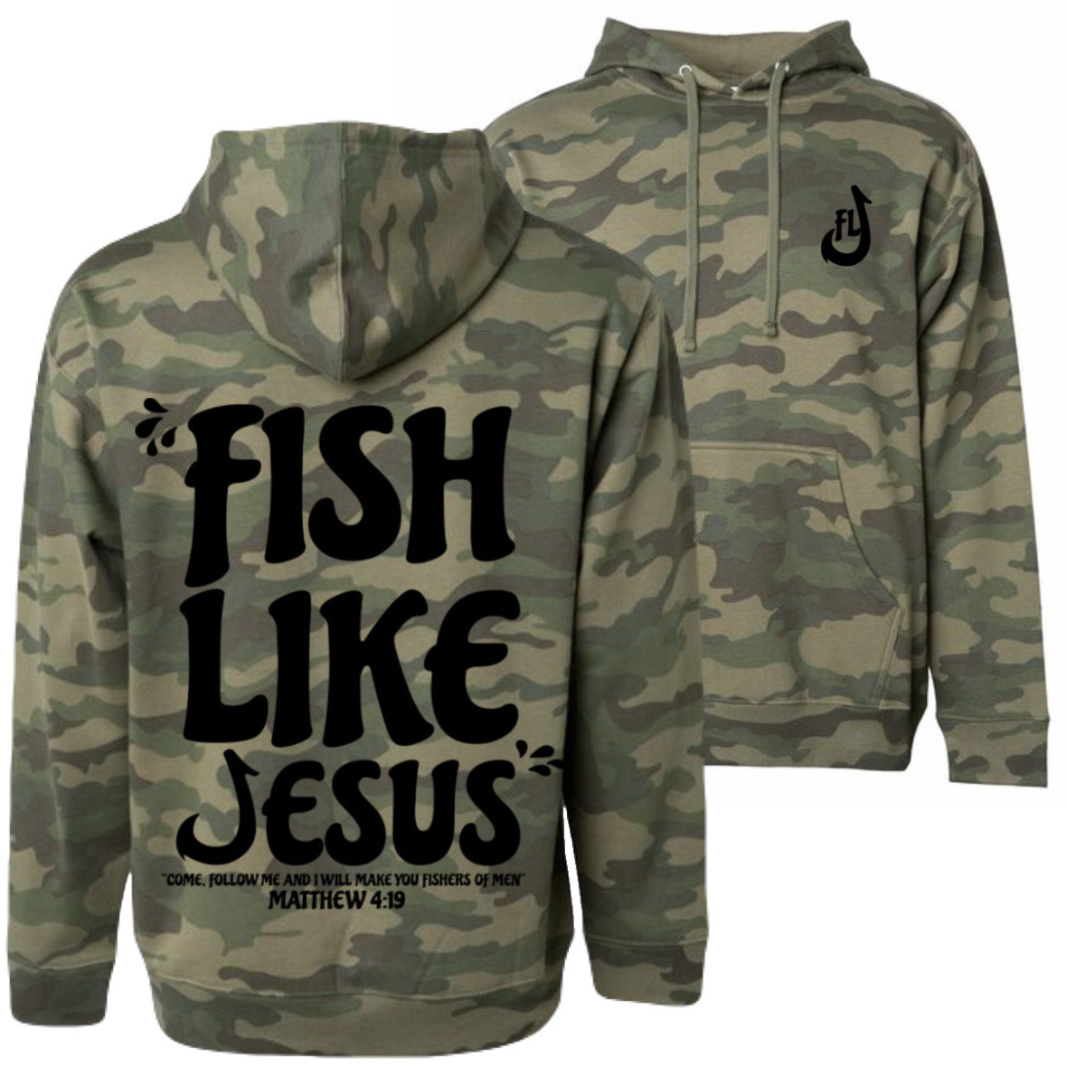 FishLikeJesus Camo Sweater