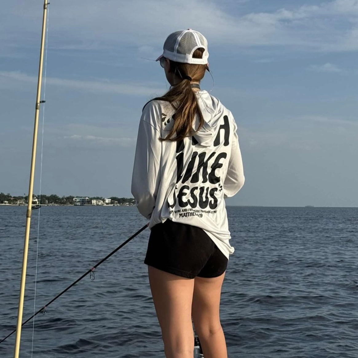 FishLikeJesus UV Pro Long Sleeve Hoodie