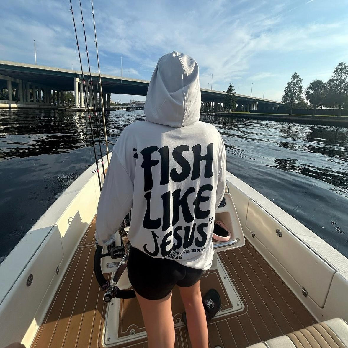 FishLikeJesus UV Pro Long Sleeve Hoodie