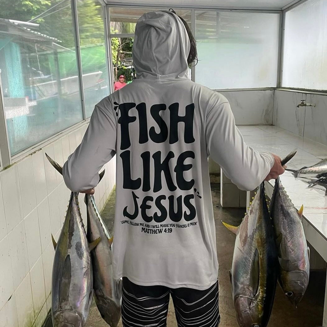 FishLikeJesus UV Pro Long Sleeve Hoodie