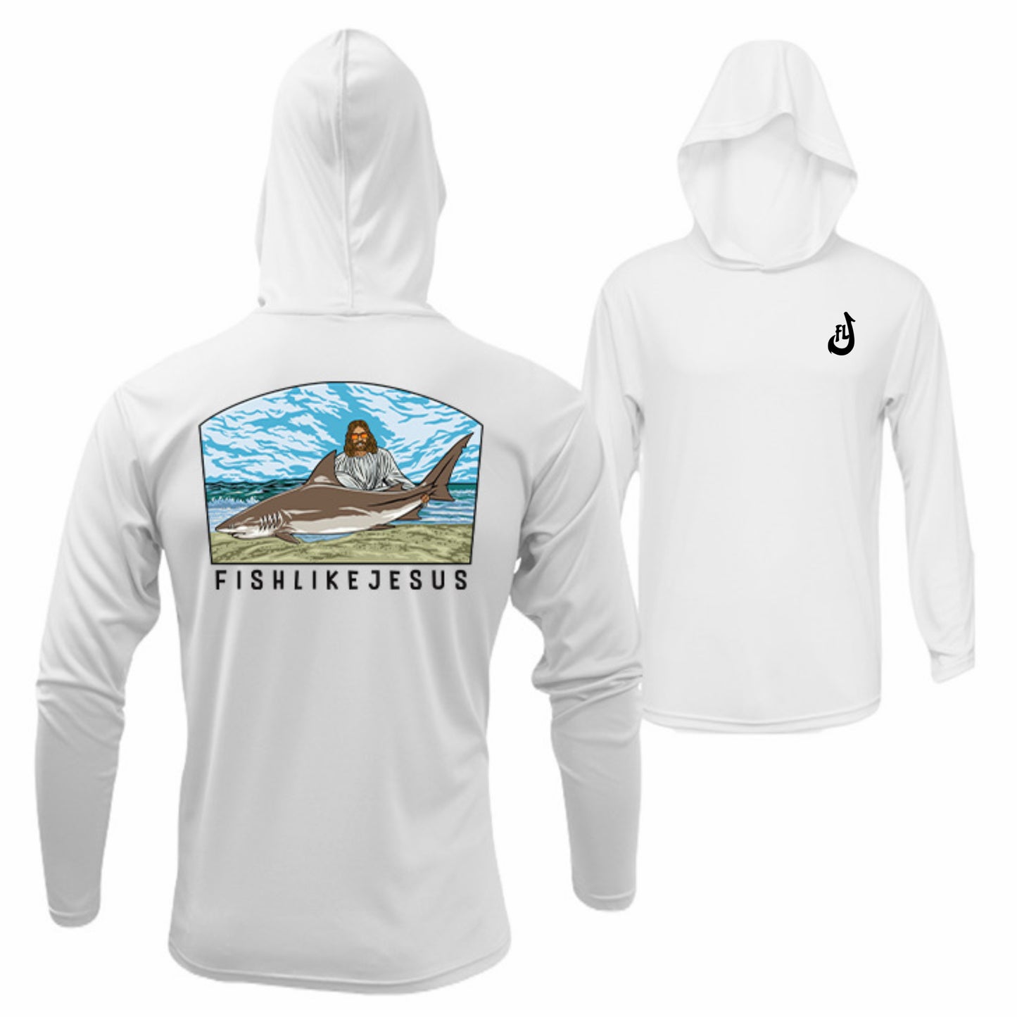 JC Bull Shark Hooded Long Sleeve