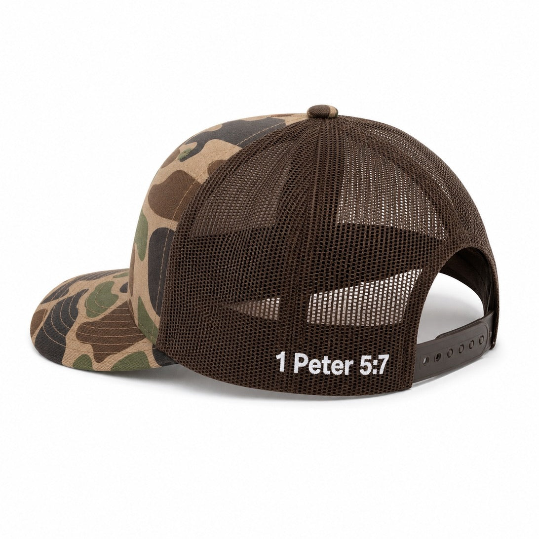 FLJ Camo Hat + Bible Verse