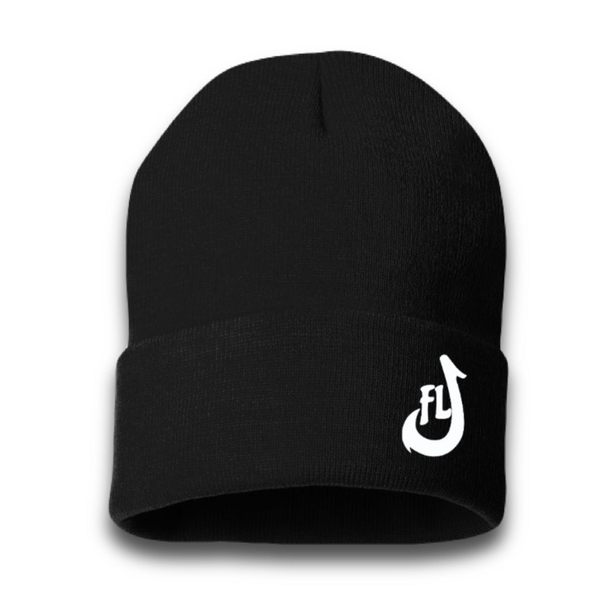 FishLikeJesus Black Cuffed Beanie