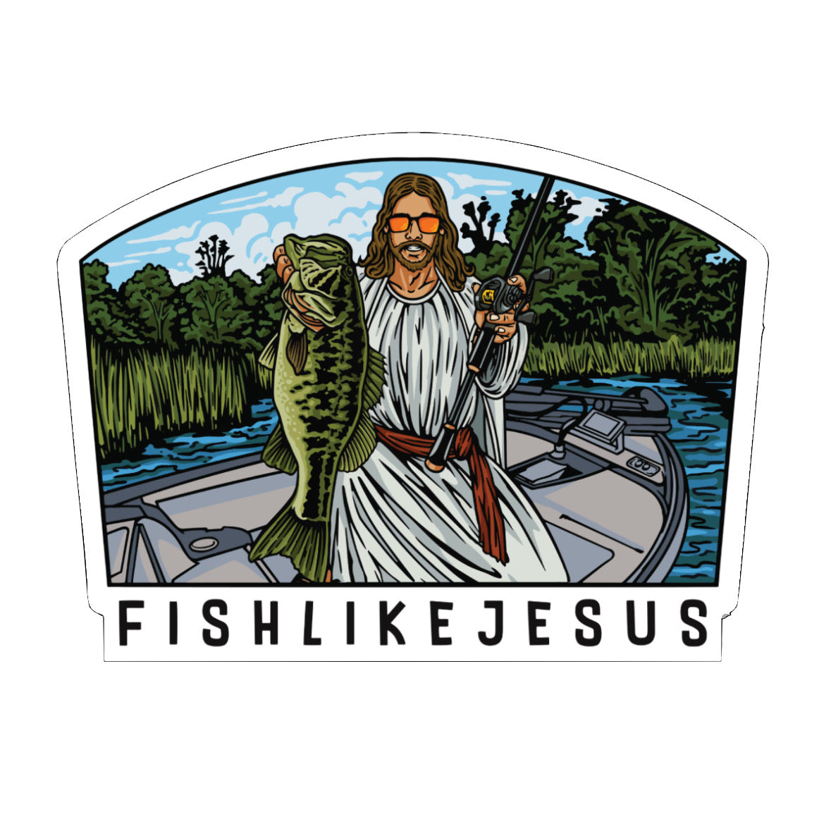 JC Lake Bass Sticker