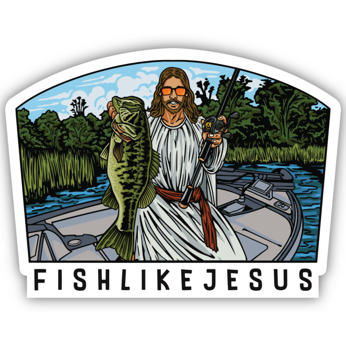 JC Lake Bass Sticker